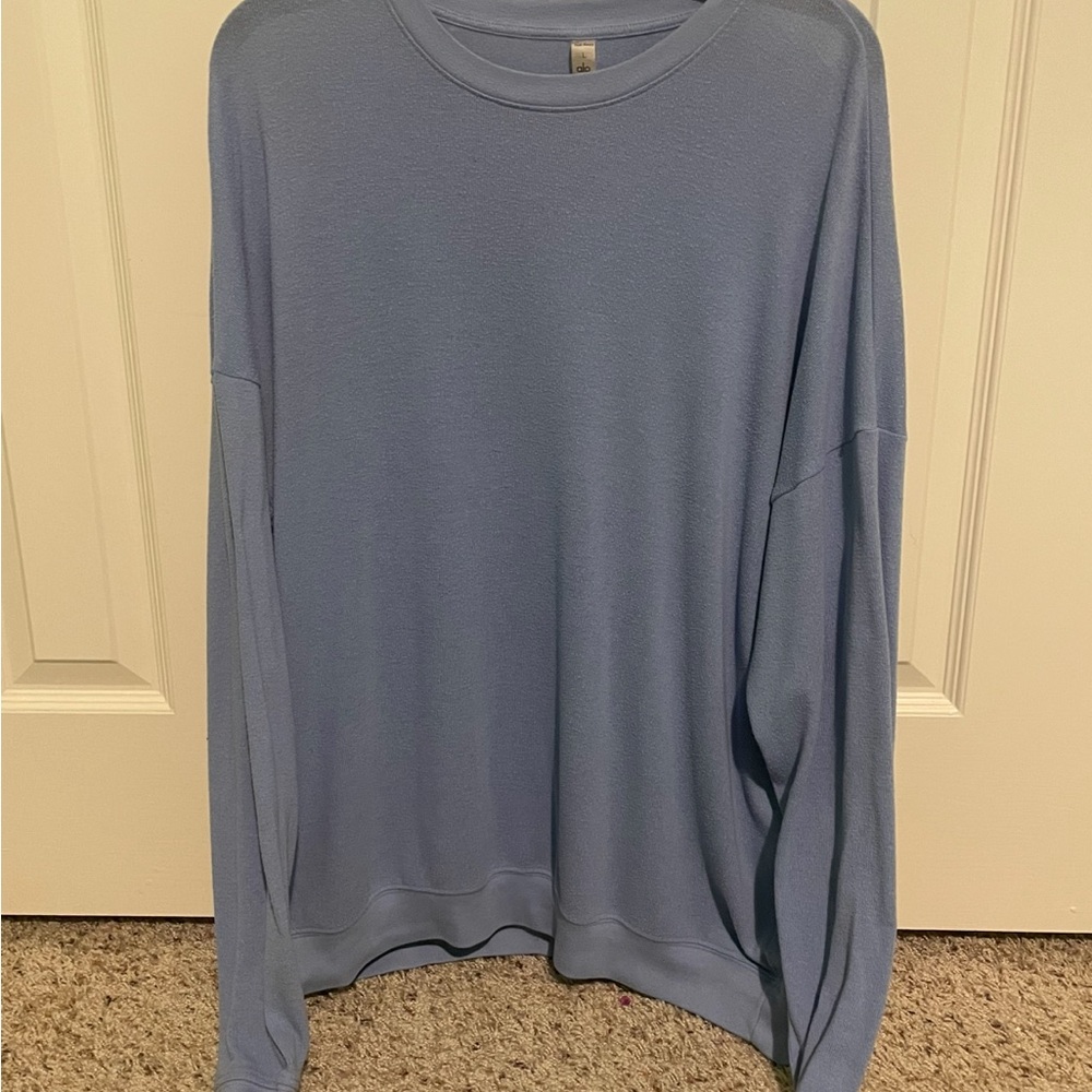 Women’s Alo Soho Active Sweatshirt Pullover Blue Large L